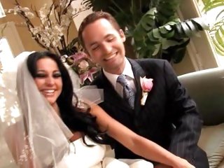 Audrey Bitoni fucks cock on her wedding day