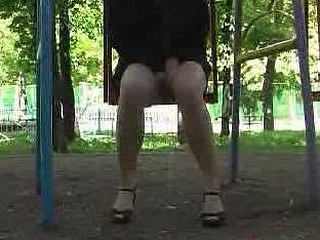 Public panty wetting