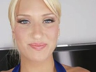 Gorgeous Blond Sucks Cum Off Fingers